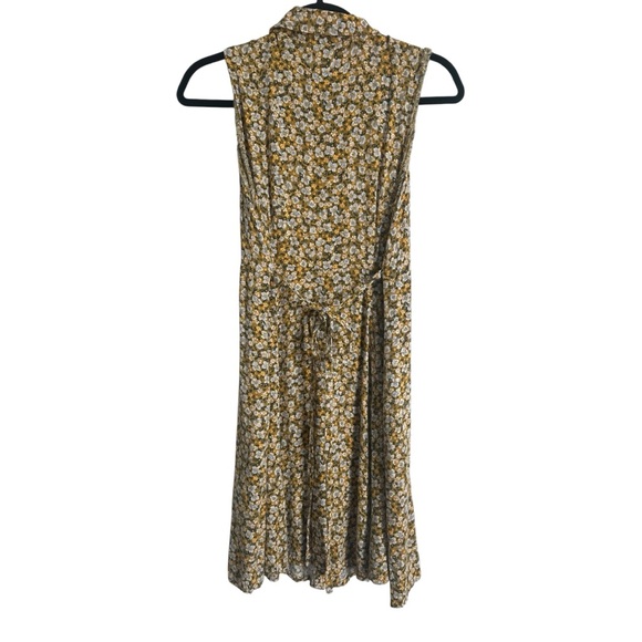 Free People Mustard Yellow Floral Button Down Sleeveless Dress - Picture 5 of 5
